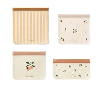 4 Sachets Rutilisables Clive Peach/Sea Shell