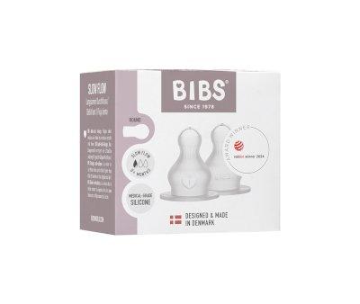 2 Tettarelle Silicone Biberon BIBS Flusso Lento