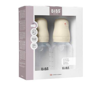 2 Biberons en Plastique BIBS Silicone Ivory 150 ml