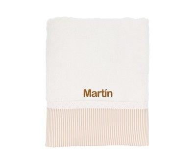 Personalised Dorset Beige Bath Towel