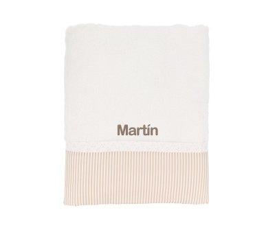 Personalised Dorset Beige Bath Towel
