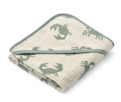 Sure, here is the translation:

Alba New Baby Bath Cape Crab / Sandy Personalised