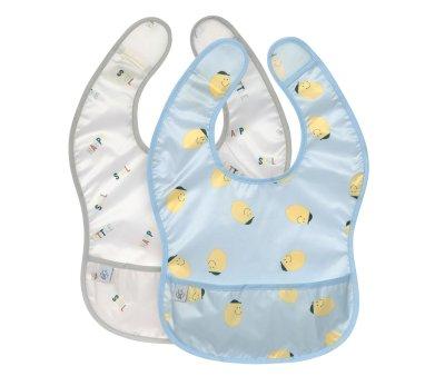 2 Waterproof Bibs Happy Fruits Lemon