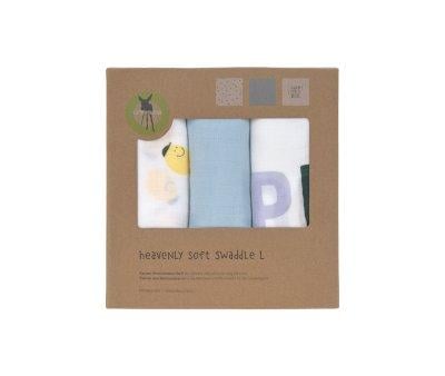 Pack of 3 Happy Fruits Lemon Muslins 80 cm