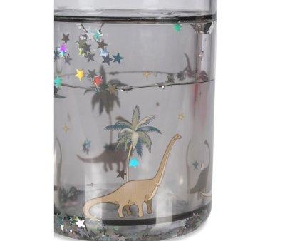 2 Vasos con Purpurina Dino