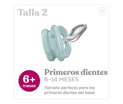 2 Anatomical Pacifiers Dentistar Day & Night Green Beige Spiral