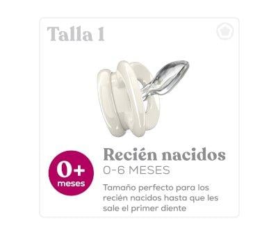 2 Day & Night Anatomical Pacifiers Green Beige Circle