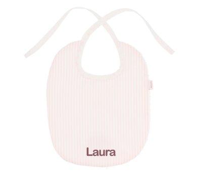 Babero  Algodn Dorset Rosa Personalizable