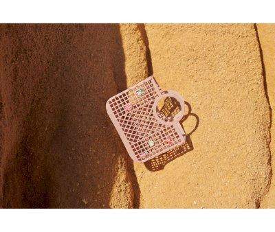 Beach Bag Samantha with Charms Rose