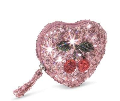 Monedero Heart Sequin Mellow Rose