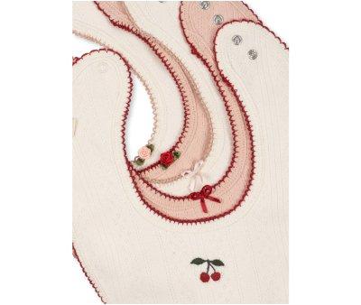 Pack of 5 Minna Bibs Rose/White Mix