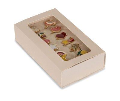 Lot de 12 Bagues Multicolores