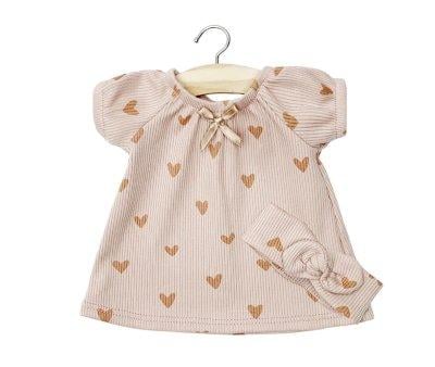Sabrina Cotton Nightgown and Ribbed Headband with Hearts for Gordis Doll
