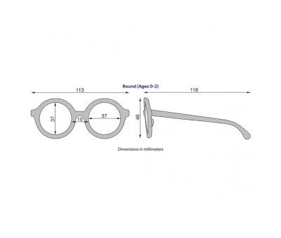 Gafas de Sol Flexibles (0-24meses) Euro Round Amber Lenses Classic Tortoise