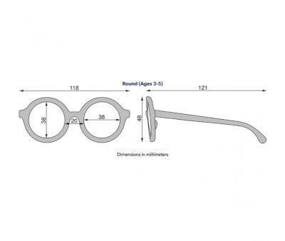 Gafas de Sol Flexibles (3-5aos) Euro Round Amber Lenses Wild Moss