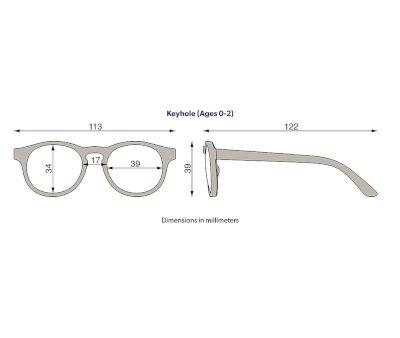 Gafas de Sol Flexibles Keyhole (0-24meses) Smoke Lenses Jet Black