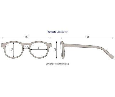 Gafas de Sol Flexibles Keyhole (3-5aos) Baby Blue Amber Lenses