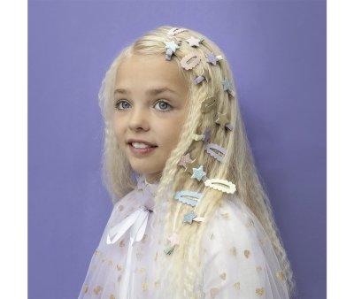 5 Mini Barrettes Scalloped Sparkle