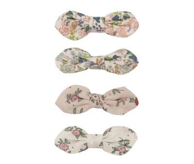 4 Barrettes Noeud Floral