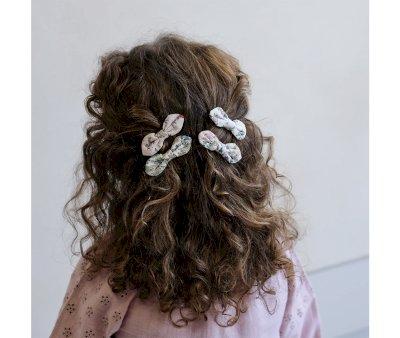 4 Barrettes Noeud Floral