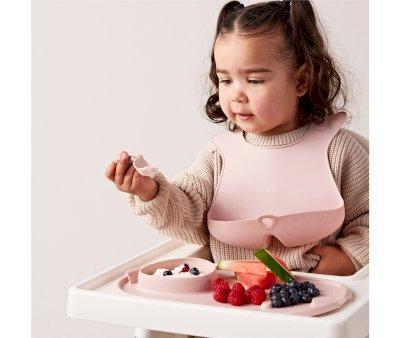 Vassoio Silicone Roll + Go con Cucchiaino Blush