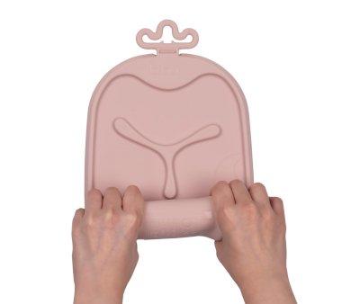 Vassoio Silicone Roll + Go con Cucchiaino Blush