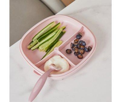 Plato 2 en 1 con Ventosa y Compartimentos Extrables Blush