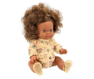 Gordis Charlie Doll with Leonor Daisy Flowers Romper and Golden Glitter Jelly Sandals