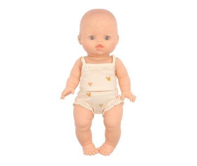 Gordis Doll Lily with Ribbed Underwear and Brown Heart Lace
