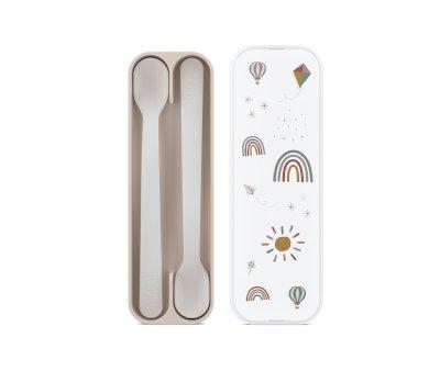 Set 2 Cucchiai Lunghi con Astuccio Mio Sunshine & Rainbow