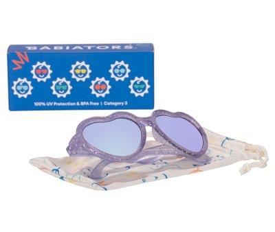 Gafas de Sol Flexibles Hearts (3-5aos) Lavender Shimmer Purple Mirrored Lenses