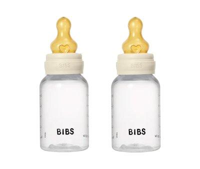 2 Biberons en Plastique BIBS Latex Ivory 150 ml
