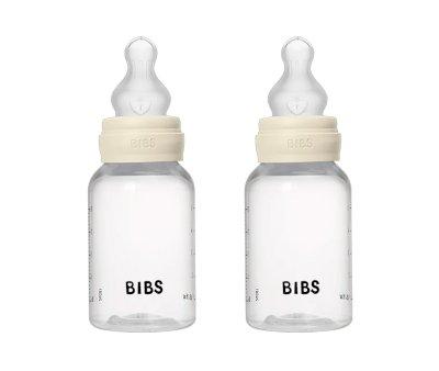 2 Biberons en Plastique BIBS Silicone Ivory 150 ml