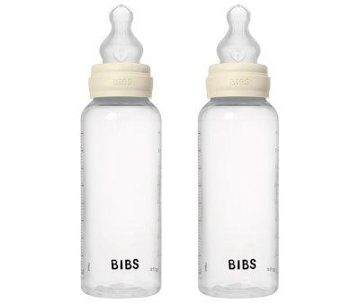 2 Biberons en Plastique BIBS Silicone Ivory 270 ml
