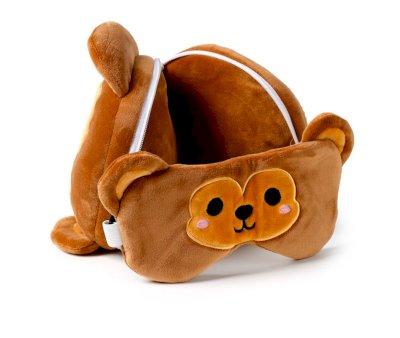 Cuscino da Viaggio con Maschera Relaxeazzz Adoramals Monkey