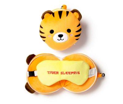 Cuscino da Viaggio con Maschera Relaxeazzz Tiger