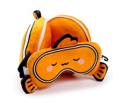 Cuscino da Viaggio con Maschera Relaxeazzz Adoramals Finley Clown Fish