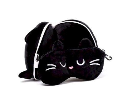 Cuscino da Viaggio con Maschera Relaxeazzz Feline Fine Cat