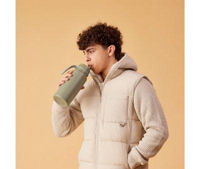 Garrafa Trmica com Bocal Dobrvel e Asa 1L Olive