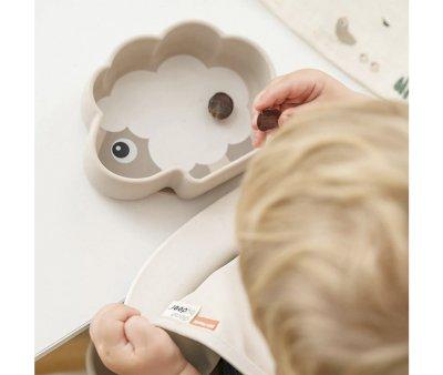 Piatto Fondo Antiscivolo Silicone Stick&Stay Sheepy Sand