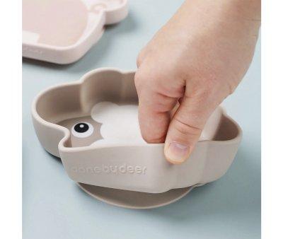 Piatto Fondo Antiscivolo Silicone Stick&Stay Sheepy Sand