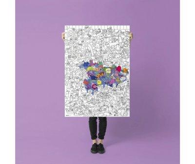 Poster XL da Colorare Kitty