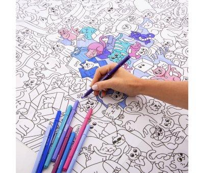 Poster XL da Colorare Kitty