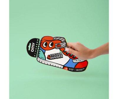 Libro Attivit OMY Sticker by Number Sneakers