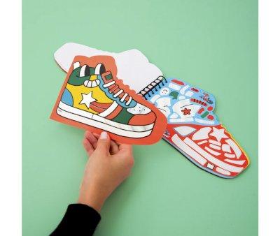 Libro Attivit OMY Sticker by Number Sneakers