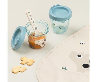 Pack de 2 Rcipients Porte Aliments Tiny Farm Blue
