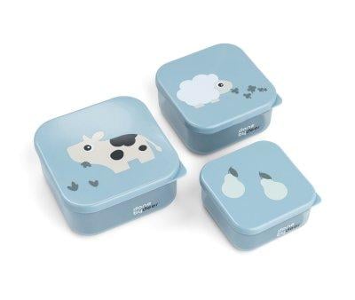3 lancheiras Tiny Farm Blue