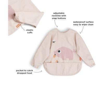 Babete com mangas Personalizvel 
Tiny Farm Powder 6 a 18 m