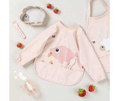 Babete com mangas Personalizvel 
Tiny Farm Powder 6 a 18 m