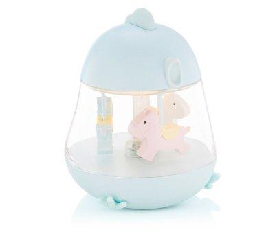 Caja de Msica Carrusel con Lmpara Chicklet Azul